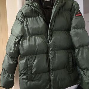 Reason Men's Forest Green Puffer Jacket
